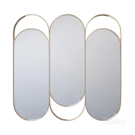 Triple Mirror in Brass Alama La Redoute